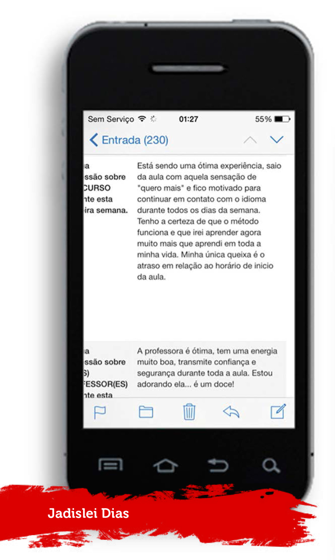 Depoimento original de Jadislei Dias