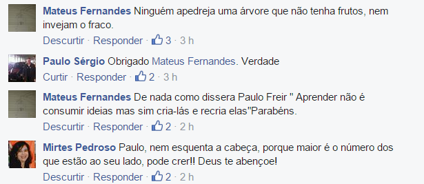 Depoimento original de Mateus Fernandes