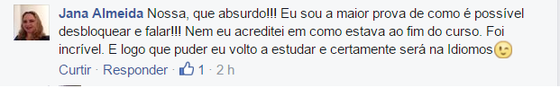 Depoimento original de Jana Almeida