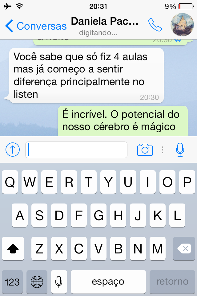 Depoimento original de Daniela Pacheco