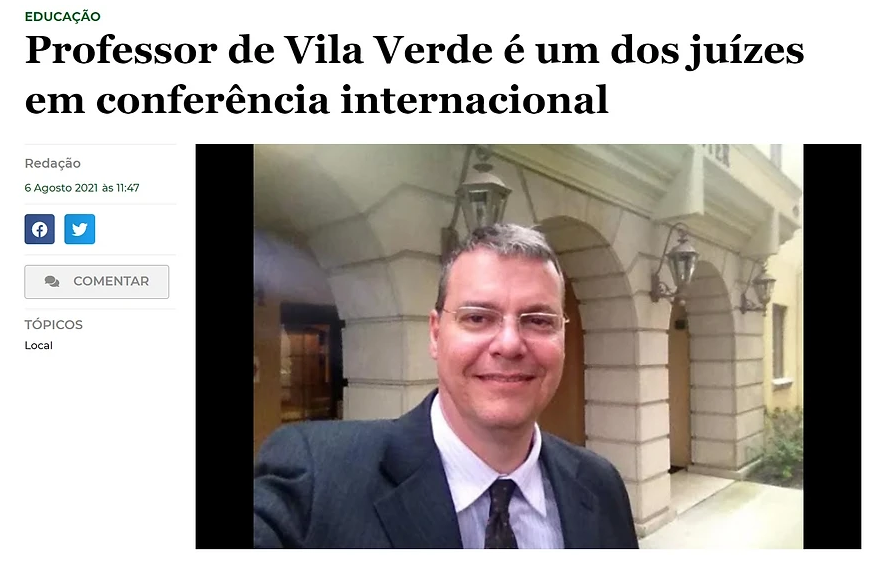 Notícia: Professor de Vila Verde é um dos juízes em conferência internacional